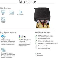HP - Sprocket 2x3" Instant Photo Printer - Black -Capture Point e9fdb20f e377 5d05 8eb3 a7c964fc6bb0