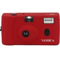 Yashica MF-1 Snapshot Art 35mm Film Camera, Red