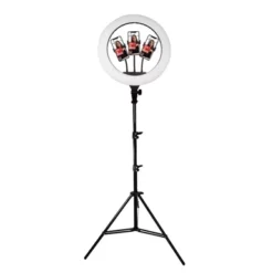 Supersonic - Pro Live Stream 18" LED Ring Light W/ 3 Device Holders