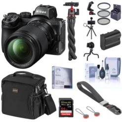 Nikon Z5 Full Frame Mirrorless Camera With 24-200mm VR Zoom Lens Essential Bundle With 64GB SD Card, Bag, Extra Battery, Wrist Strap, Flexible Tripod And Accessories