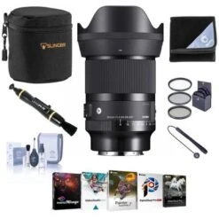 Sigma AF 35mm F/1.4 DG DN ART Lens For Sony E Bundle With Corel PC Software Suite, Filter Kit, Case, Wrap, Lens Cleaner, Cleaning Kit, Lens Cap Tether