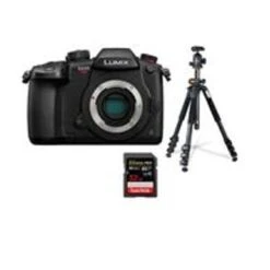 Panasonic Lumix DC-GH5s Mirrorless Camera Body - Bundle With Vanguard 264AB-100 4-section Aluminum Tripod With SBH-100 QR BallHead Black, 32GB SDHC U3 Card